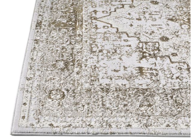 5' x 7' Woven Gold Chrome Soft Plush Luxury Touch Area Rug