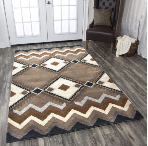 5' x 8' Rectangle Multi Angles Chevron Rizzy Rugs Tumble Weed Loft Area Rug