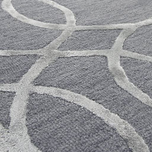 5' x 8' Gray Hand Made Hand tufted  Rizzy Area Rug