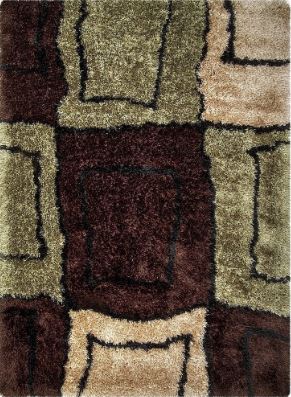 5 x 7 Chocolate Mint Jumbo Thick Shag Area Rug