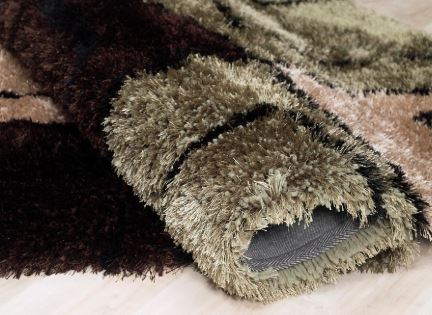 5 x 7 Chocolate Mint Jumbo Thick Shag Area Rug