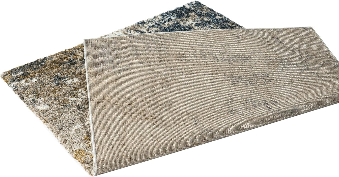 5' 0" x 6' 11" Blue AllStar Rugs Modern Area Rug