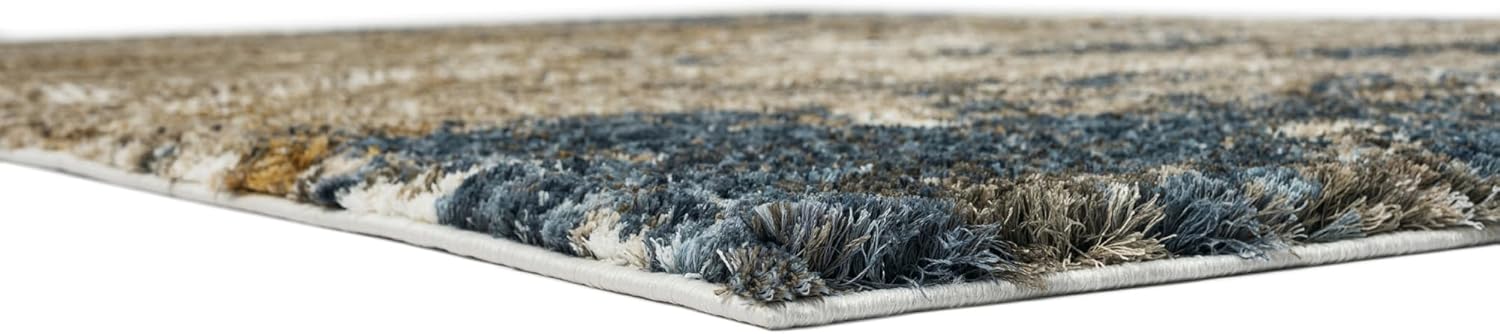 5' 0" x 6' 11" Blue AllStar Rugs Modern Area Rug