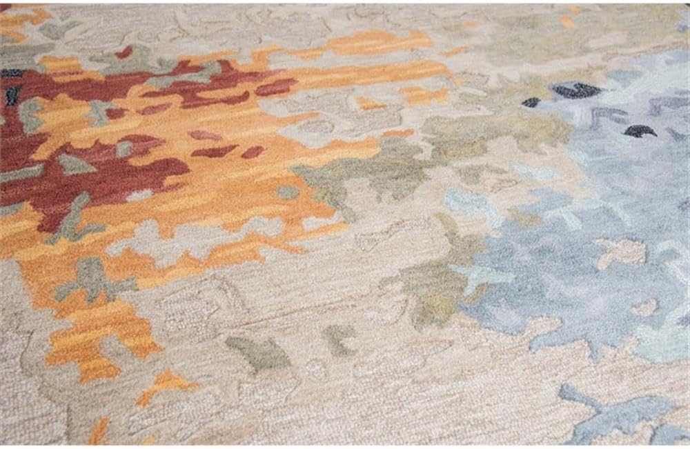 5' x 8' Tan/Gray/Black/Orange/Red/Gold/Aqua Area Rug by Rizzy Home Alora Decor Lapis