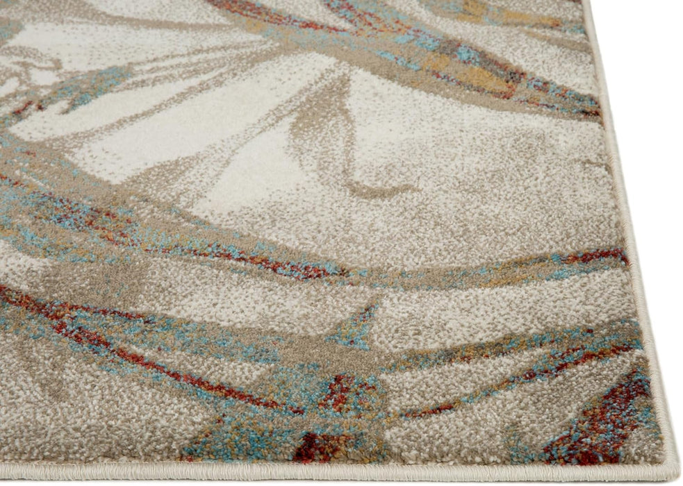 4' 11.8" x 6' 11.5" 5x7 Red Modern Area Rug by AllStar Rugs