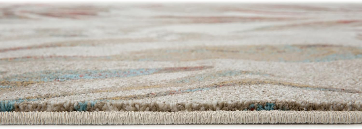 4' 11.8" x 6' 11.5" 5x7 Red Modern Area Rug by AllStar Rugs