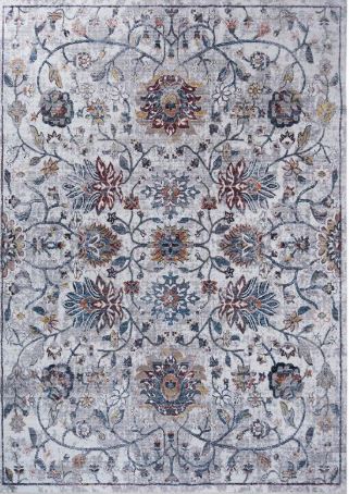 5x7 Multi-Color Living Room Area Rug with Mahal design by Allstar