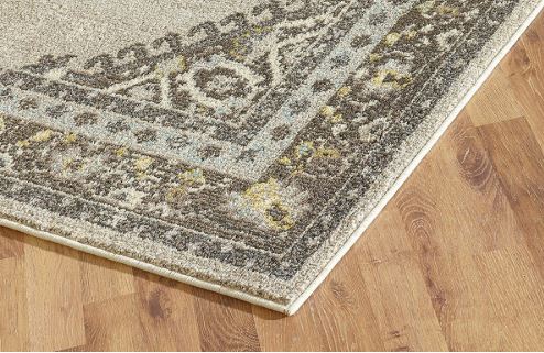 5x7 Latte Bohemian Distressed Area Rug