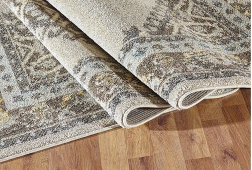 5x7 Latte Bohemian Distressed Area Rug