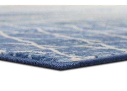 5' x 8' Space Blue Modern Accent Rug with Meshed Line design by Allstar