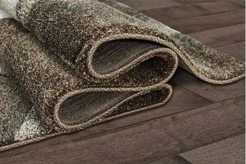 5' x 7' Cappuccino and Multicolor HR Triangle Boxes Thick Soft Plush 3D Textured Ruh Area Rugs,