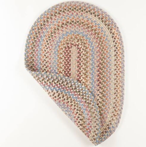 6 ft. x 6 ft. Round Greenwich Butterfield Multi Indoor Braided Hand-Made Area Rug