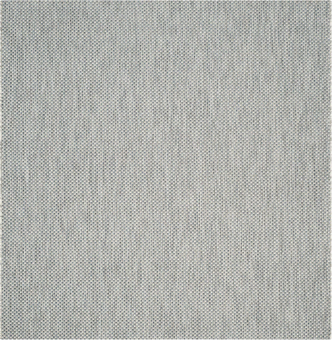 10' Square, Grey & Navy SAFAVIEH Washable Rug Outdoor Courtyard Collection
