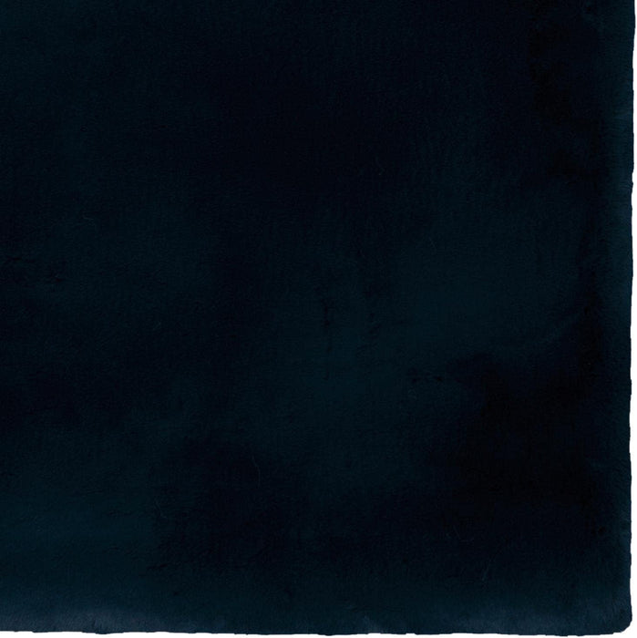 8' x 1'0 Navy Linon Maven Faux Rabbit