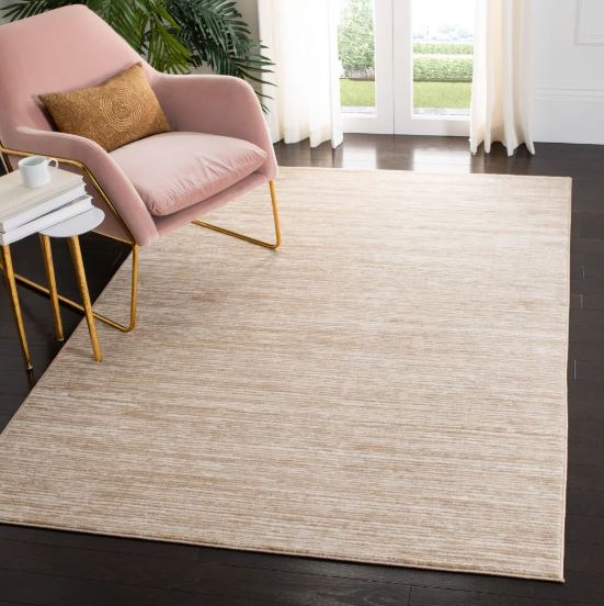 5' x 5' Creme Power Loomed Indoor Rugs by Safavieh