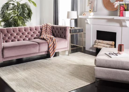 5' x 5' Creme Power Loomed Indoor Rugs by Safavieh