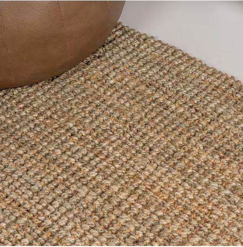 3 ft. x 5 ft. Natural Biot Traditional Rustic Handwoven Jute Solid by JONATHAN Y