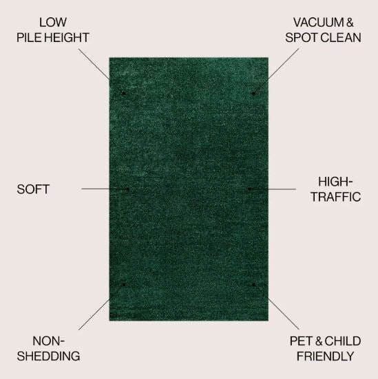 6' x 9' Haze Solid Low-Pile Indoor Area Rug by JONATHAN Y