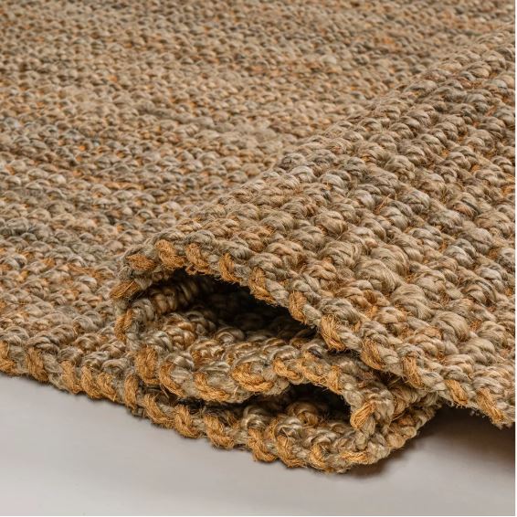 2.3' x 5' Rustic Traditional Handwoven Jute Solid Area Rug - JONATHAN Y