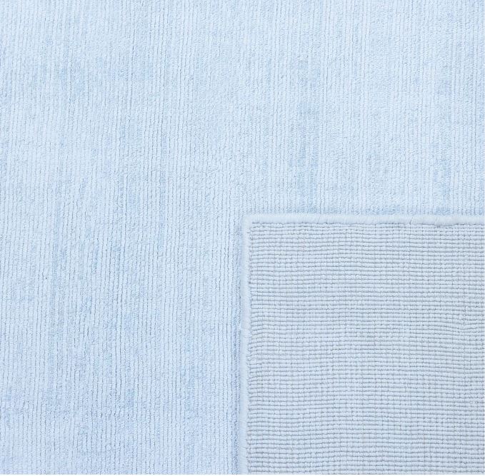 8' x 10'  Light Blue Milo Hand Loomed Contemporary Solid Area Rug