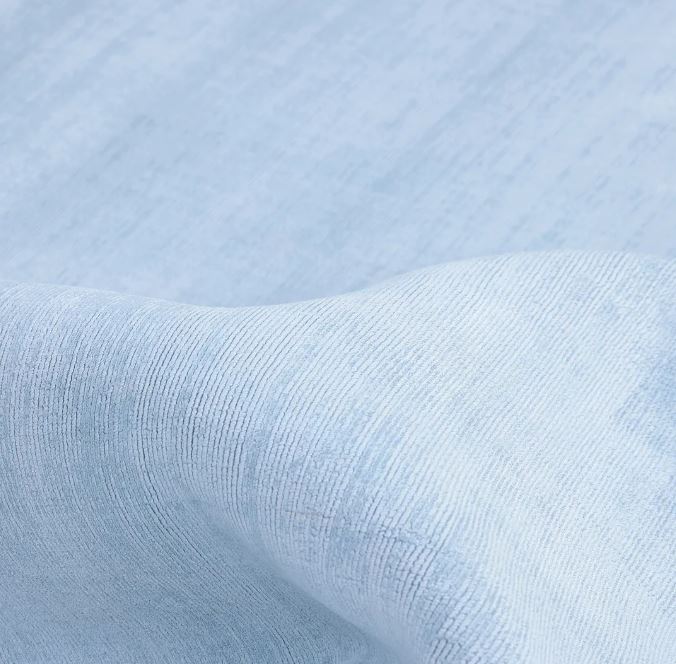 8' x 10'  Light Blue Milo Hand Loomed Contemporary Solid Area Rug
