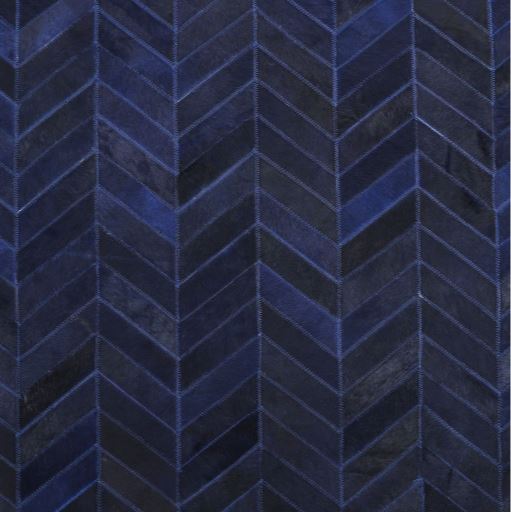 8' x 10' Blue Meir Handmade Contemporary Cowhide Area Rug