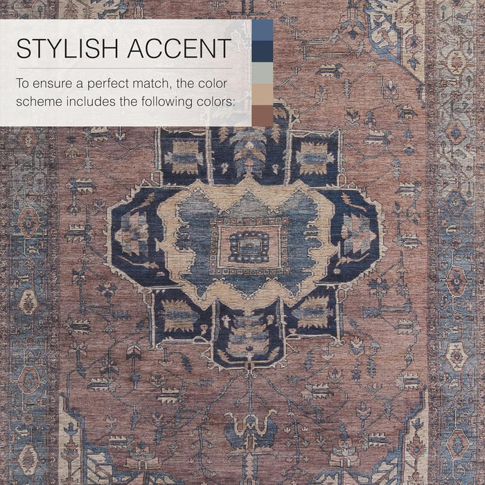 Size 10'6" x 14' Jaipur Living Soft Large Area Rug, Boho, Blue/Dark Brown