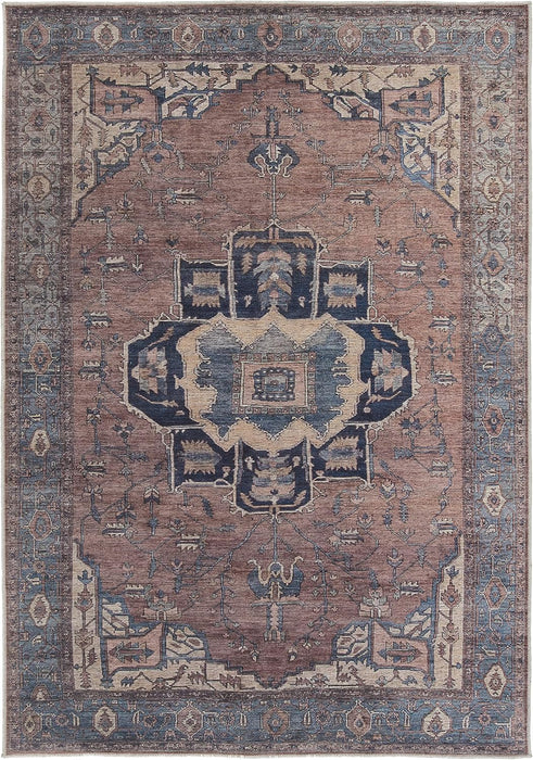 Size 10'6" x 14' Jaipur Living Soft Large Area Rug, Boho, Blue/Dark Brown