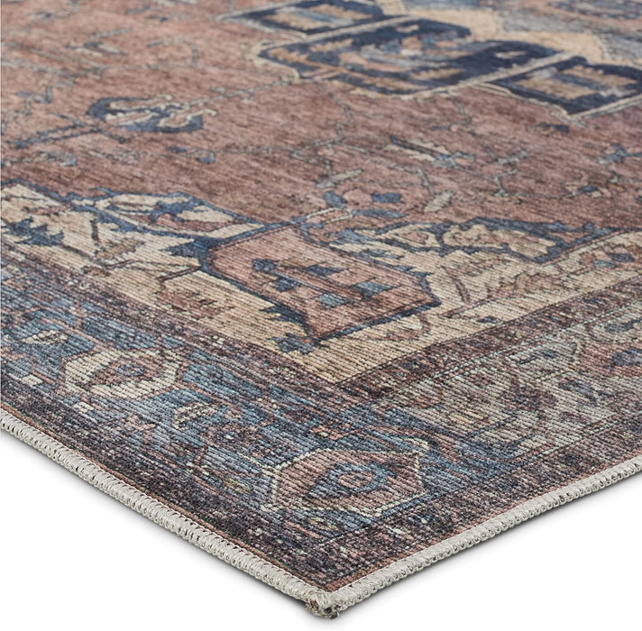 Size 10'6" x 14' Jaipur Living Soft Large Area Rug, Boho, Blue/Dark Brown