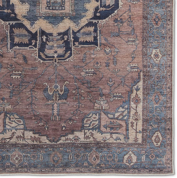 Size 10'6" x 14' Jaipur Living Soft Large Area Rug, Boho, Blue/Dark Brown