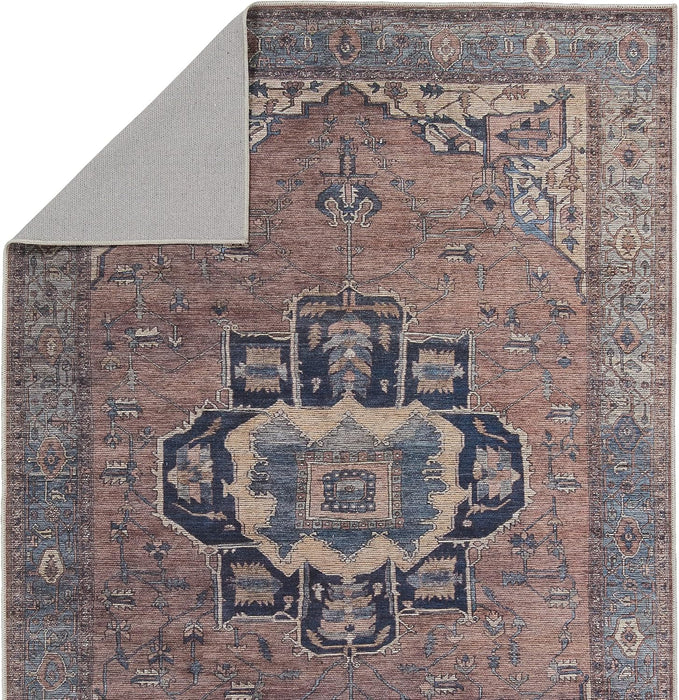 Size 10'6" x 14' Jaipur Living Soft Large Area Rug, Boho, Blue/Dark Brown