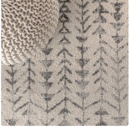 JONATHAN Y MOROCCAN HYPE 3 x 5 Area Rug, Ziri Moroccan Geometric - Cream/Gray, MOH210A-3
