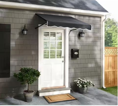 DirtBuster Single Picture Frame Black 24 in. x 57 in. Coir with Rubber Border Door Mat