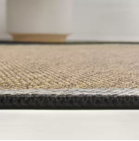 Wyatt Modern Rustic Abstract Brown/Black 4 ft. x 6 ft. Indoor/Outdoor Shaped Area Rug
