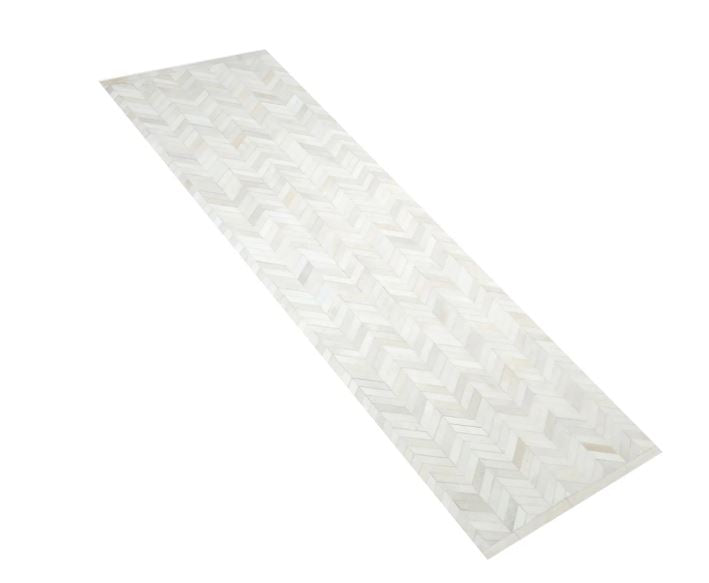 10' x 14' Cream Ivory Meir Handmade Contemporary Cowhide Area Rug