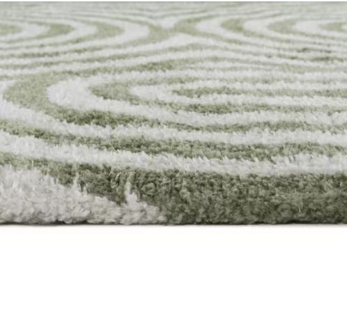8 ft. x 10 ft. Gerhard Green  Stripe Area Rug