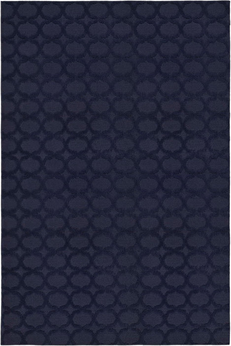 12 Ft. X 15 Ft. Navy Blue Garland Rug Sparta Non Slip Polypropylene  Area Rug- Ideal for Living Rooms & Hallways, Stylish & Durable for High-Traffic Areas