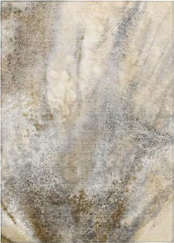 Beige 8 ft. x 10 ft. Abstract Indoor / Outdoor Area Rug