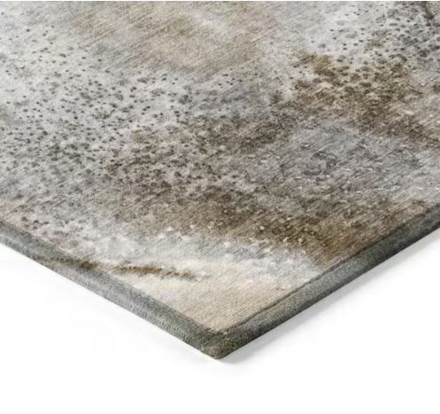 Beige 8 ft. x 10 ft. Abstract Indoor / Outdoor Area Rug