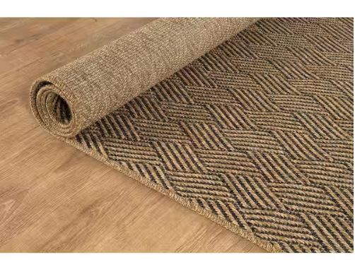 Haven 6 ft. x 9 ft. Natural Basketweave Washable Easy Jute Modern Indoor Outdoor Area Rug
