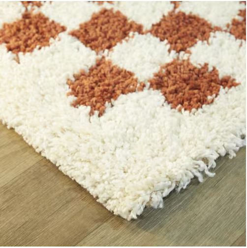 Covey Burnt Orange 7 ft. 10 in. x 10 ft. Geometric Area Rug