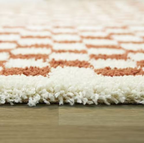 Covey Burnt Orange 7 ft. 10 in. x 10 ft. Geometric Area Rug