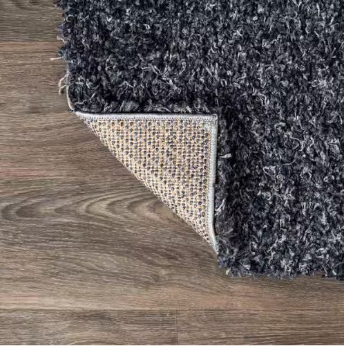 Mercer Shag Plush Denim Blue 8 ft. x 10 ft. Area Rug