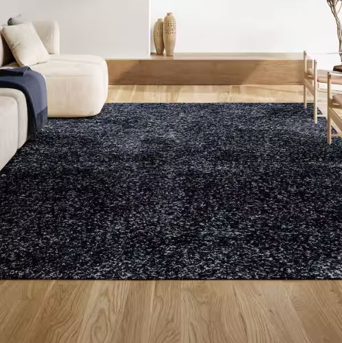 Mercer Shag Plush Denim Blue 8 ft. x 10 ft. Area Rug