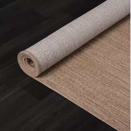 6 X 9 Jute Aloha Washable Solid Indoor Outdoor Area Rug