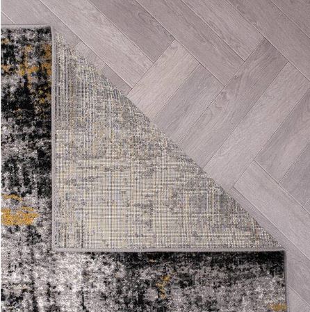 8 ft. ROUND Adare Contemporary Abstract Yellow Area Rug
