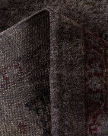 3 ft. 1 in. x 6 ft. Hand Made Hand Knotted Overdyed Gray Runner Wool Indoor Area Rug