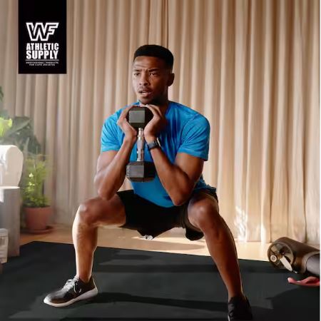 Black 60 in. W x 84 in. L x 7mm T Large Premium Vinyl Gym Flooring Mat Heavy-Duty Workout Mat Covers 35 sq. ft.
