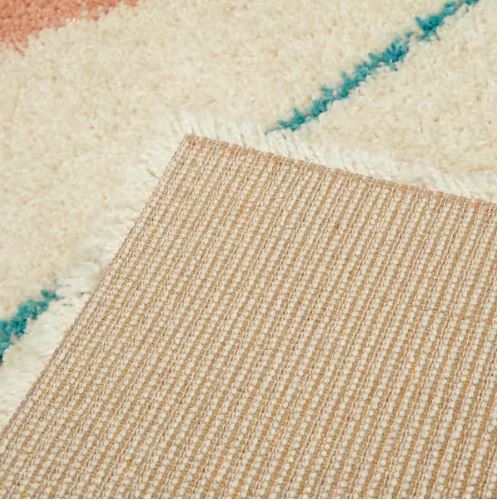 Levine Orange 3 ft. x 7 ft. Geometric Shag Runner Rug