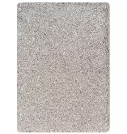 Silky Gray 3 ft. x 5 ft. Solid Plus Thick Pile Non Slip Easy Clean Non Shedding Modern Indoor Area Rug